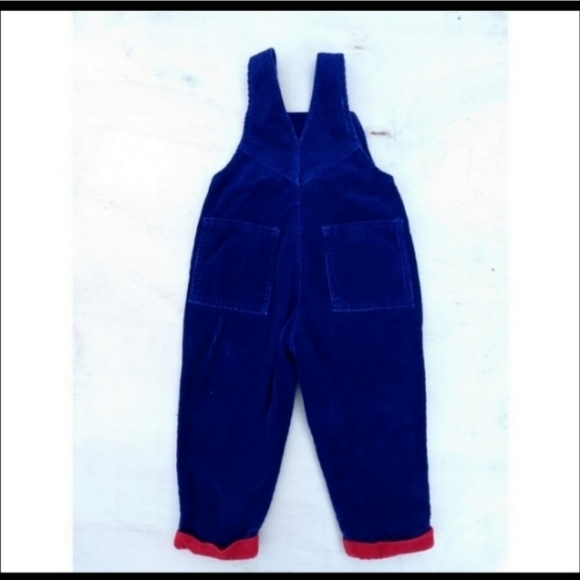 Vintage blue red Corduroy toddler overalls 2T - Picture 5 of 6